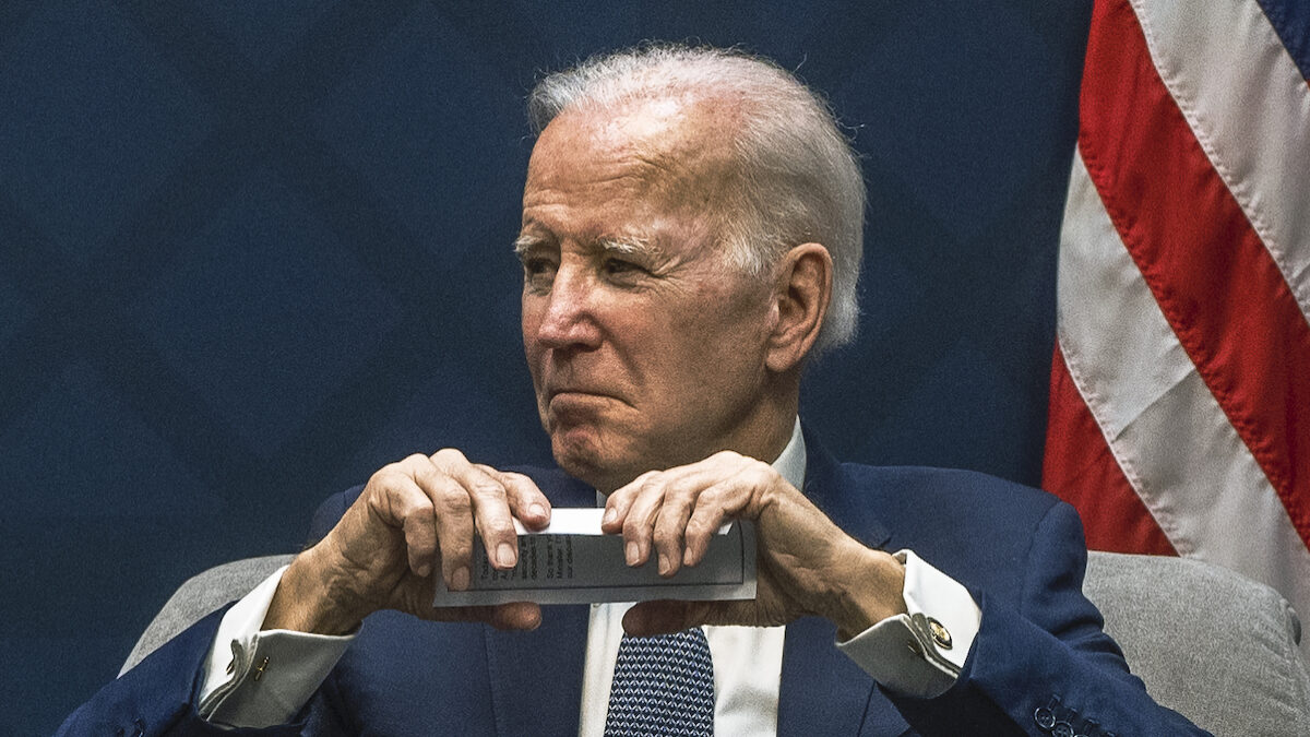 Biden frowning